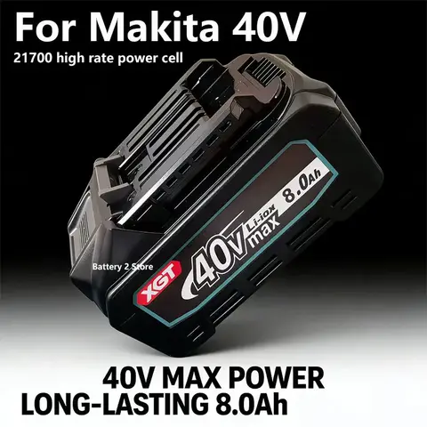 For Makita 40V  MAX XGT 21700 lithium-ion battery 8.0AH  rechargeable toolbattery BL4020 BL4025 BL4040 BL4050 BL4080
