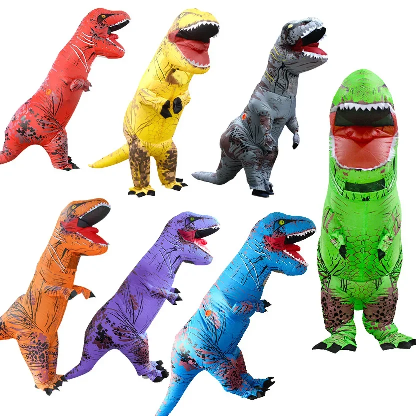 

Adults And Children T-Rex Inflatable Costume Fancy Dinosaur Suit Blow Up Stegosaurus Jumpsuit Halloween Cosplay Costume