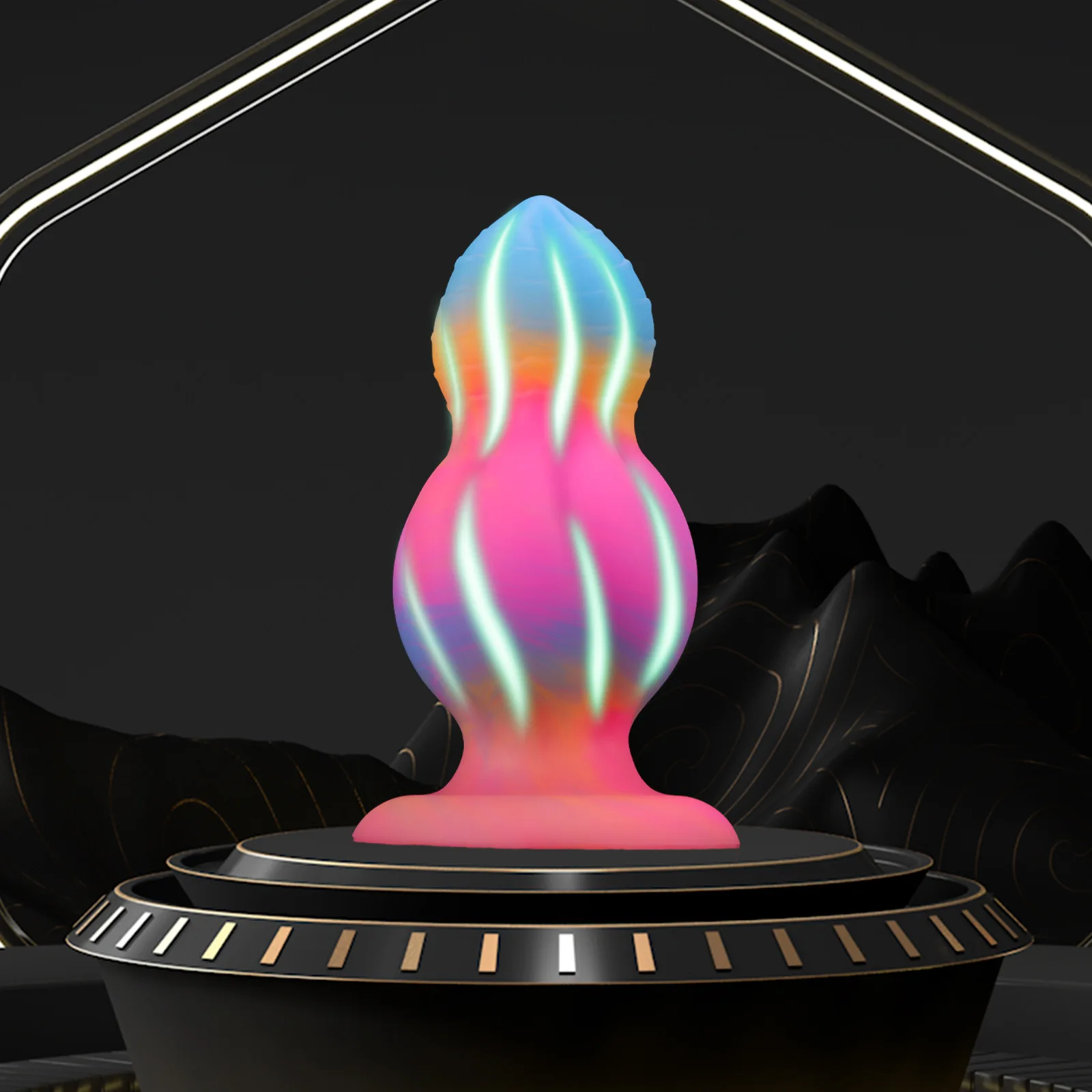 مضيئة اللون القرع المكونات الشرج تدليك الاستمناء للرجال/النساء الشرج التوسع BDSM قضبان اصطناعية كبيرة الكبار اللعب الجنسية بعقب المكونات