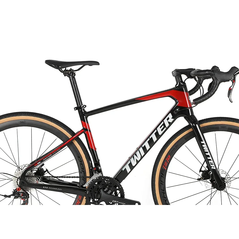 TWITTER bicicleta żwir RS-12S 700 * 38c hydrauliczny hamulec tarczowy T900 off-road carbon z włókna węglowego road bycycle wiadro 12*142mm żwirowy