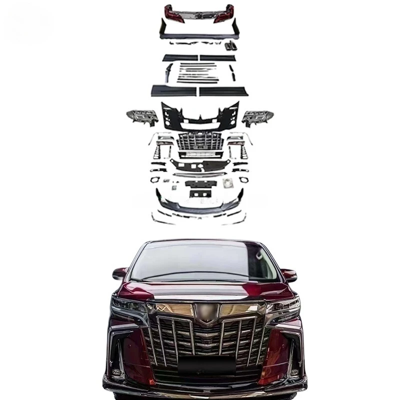 Wholesale bodykit For TOYOTA Alphard upgrade 2019+ SC bodykit Modellista kit headlights taillights TOYOTA Alphard car bumper