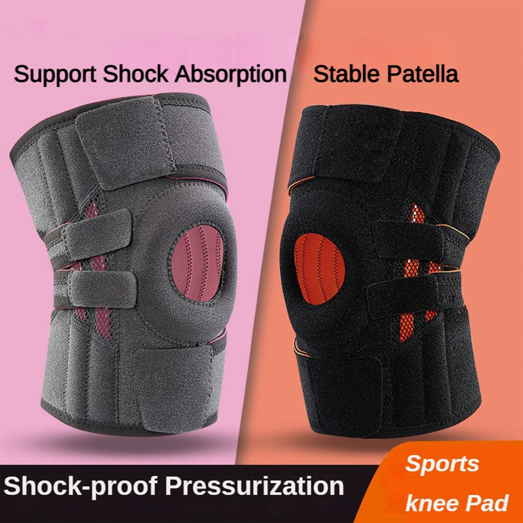 

Meniscus Sports Knee Pad Protection Silicone Shock Absorption Stability Patellar Knee Protection Support Strip Adjustable