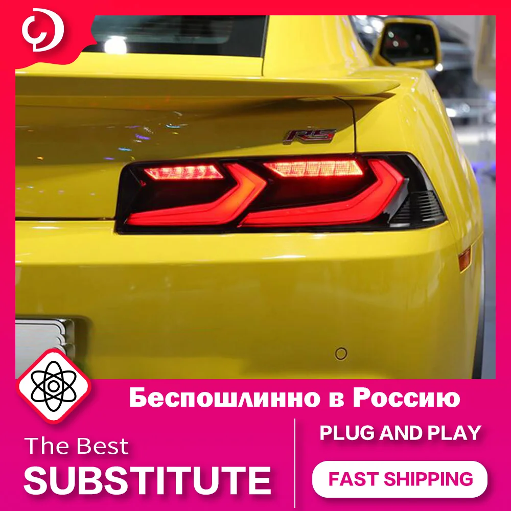 AKD Car Styling Tail Light for Chevrolet Camaro 3.6L RS 2014 2015 LED DRL Tail Lamp Running Turn Signal Rear Reverse Brake