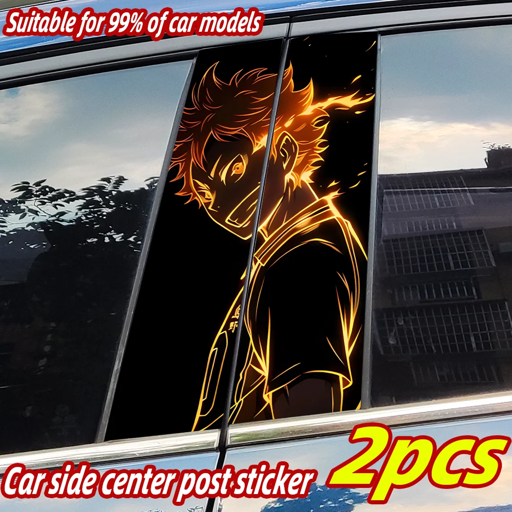 

Anime Art Lovers Car Stickers Auto B-pillar Car Center Column Decor Cover Scratches Waterproof Sunscreen Vinyl Decal Accessories