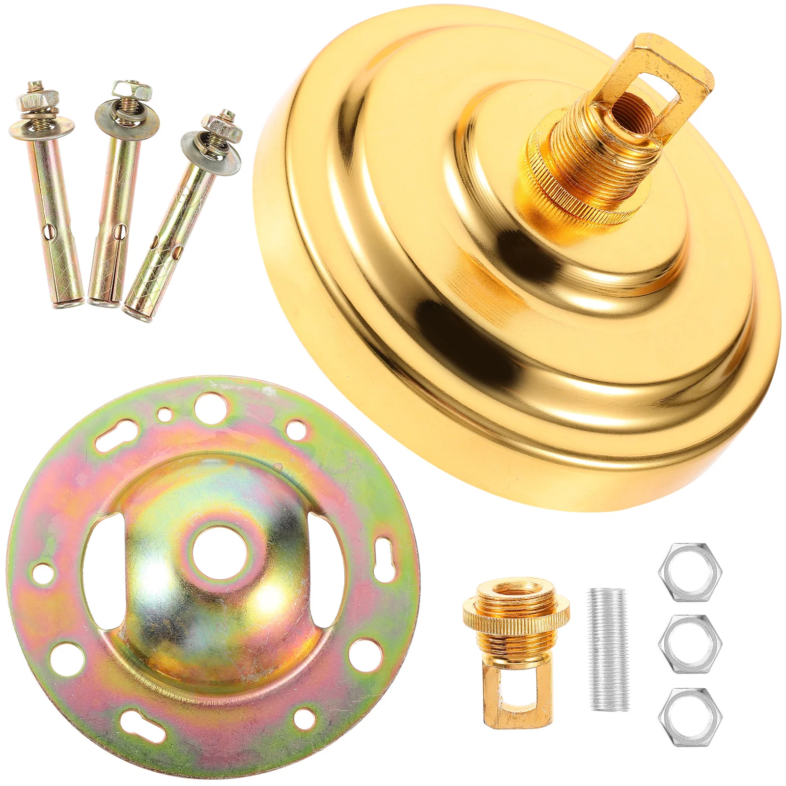 Heavy Duty Metal Ceiling Cover Plate Chandelier Strong Mounting Bracket Shiny Finish Bow Design Retro Decor Hardware Universal
