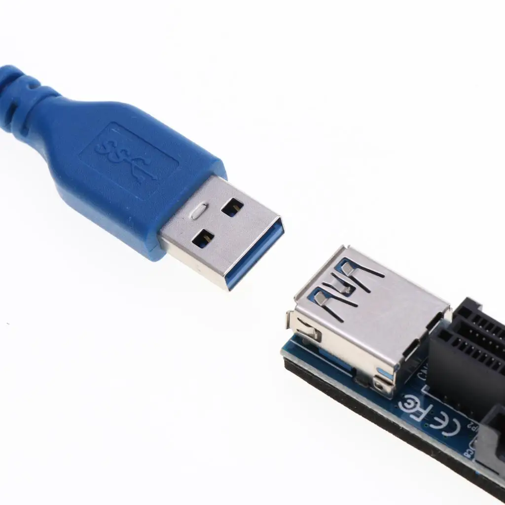 Mini PCIE Pciexpress Riser Card 60cm USB 3.0 Extension Cable Stable Connection for Motherboard