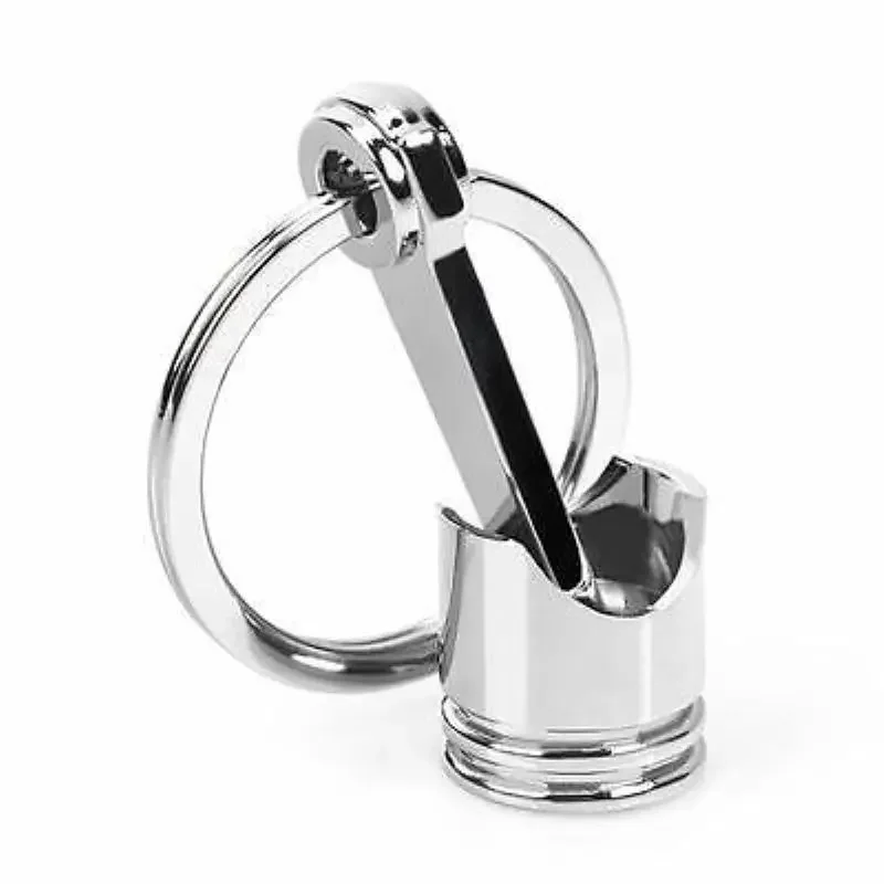 1/2/3/4/5/6Pcs Car Engine Piston Style Keychain Key Ring Creative Auto Modification Piston Model Metal Keyring Keyfob