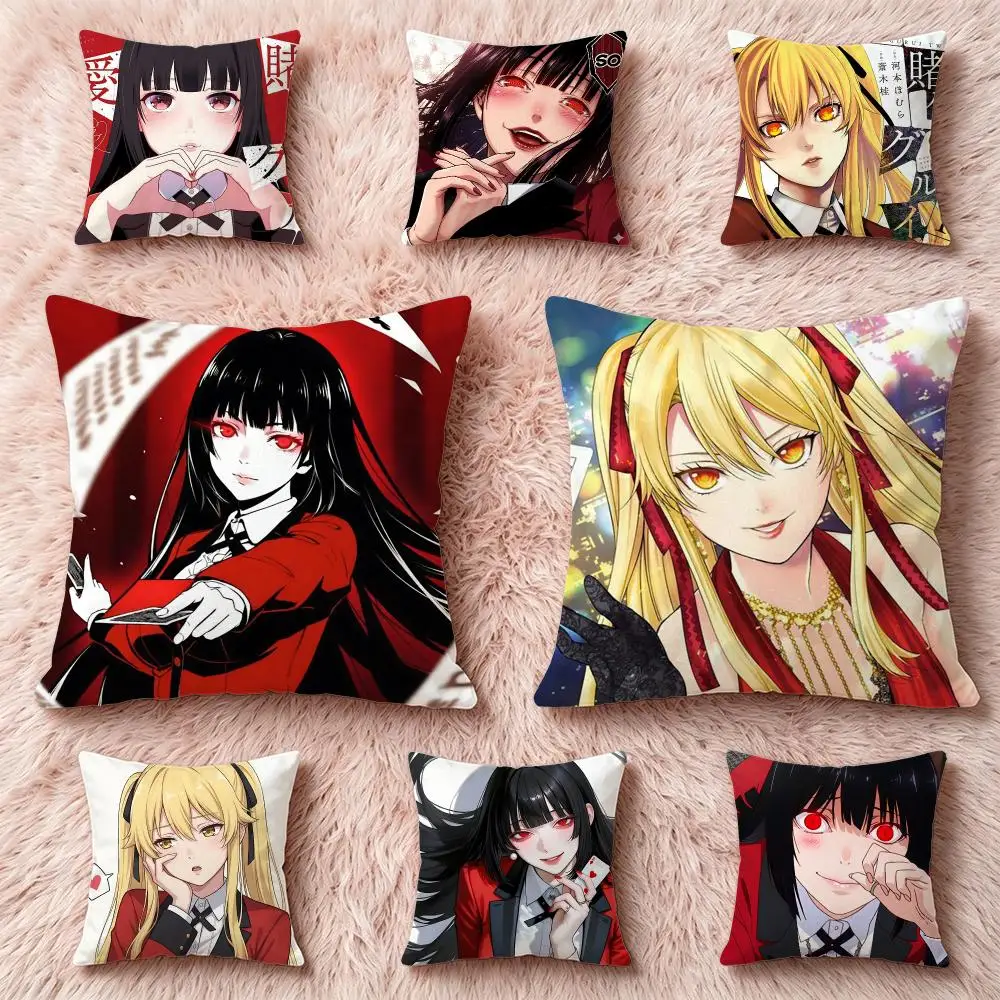 Kakegurui Compulsive GamblerS Cushion Cover Pillow Short Plush Pillow Cute Simple Style For Living Room Bedroom Birthday Gift