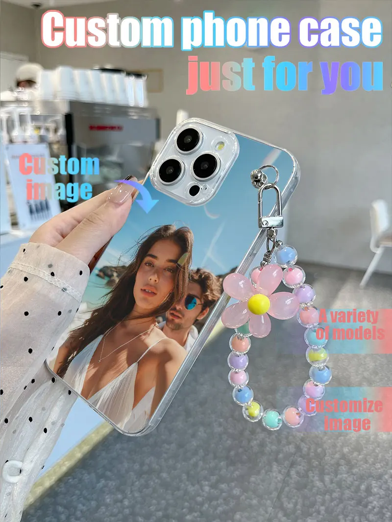 لتقوم بها بنفسك صور مخصصة واضح اللؤلؤ الحبل قضية الهاتف آيفون 17 الهواء 16 16E 15 14 11 برو ماكس 13 12 Mini X S 7 8 Plus الغطاء الخلفي #1