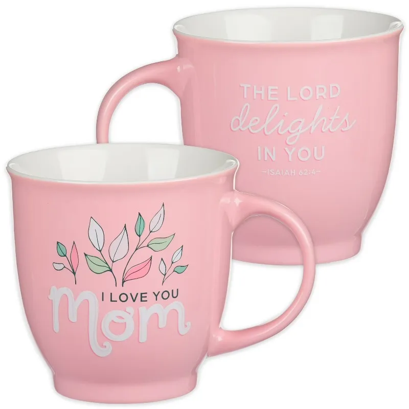 

Large Ceramic Inspirational Scripture Coffee & Tea Mug for Mothers: I Love You Mom, Microwave/Dishwasher Safe