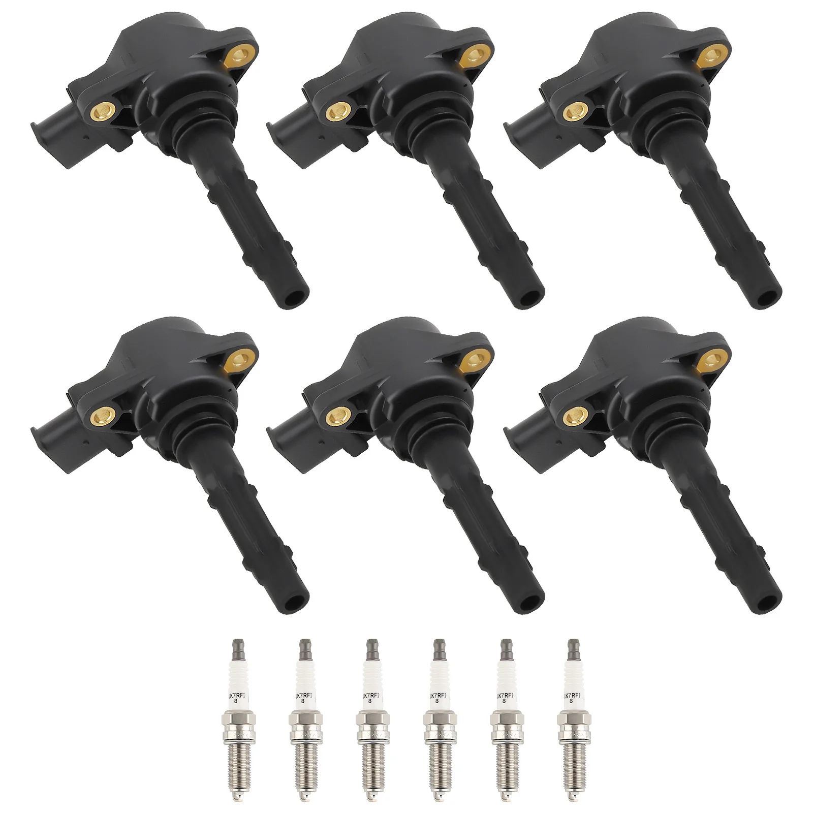 6x Ignition Coil & Spark Plug For Dodge / Freightline / Mercedes-Benz E300 UF535