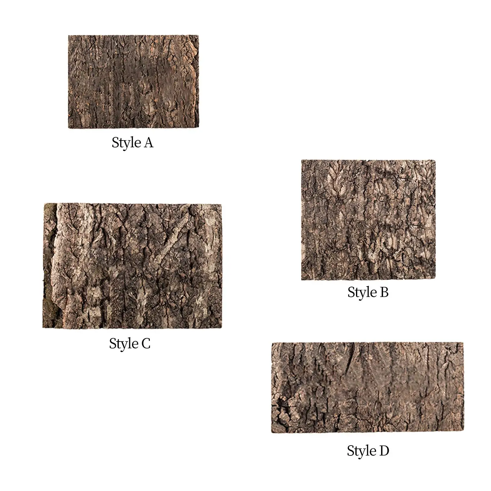 Habitat Climbing Mat Decoration Durable Rough Texture Cork Tile Terrarium Background for Reptile Living Room Garden set