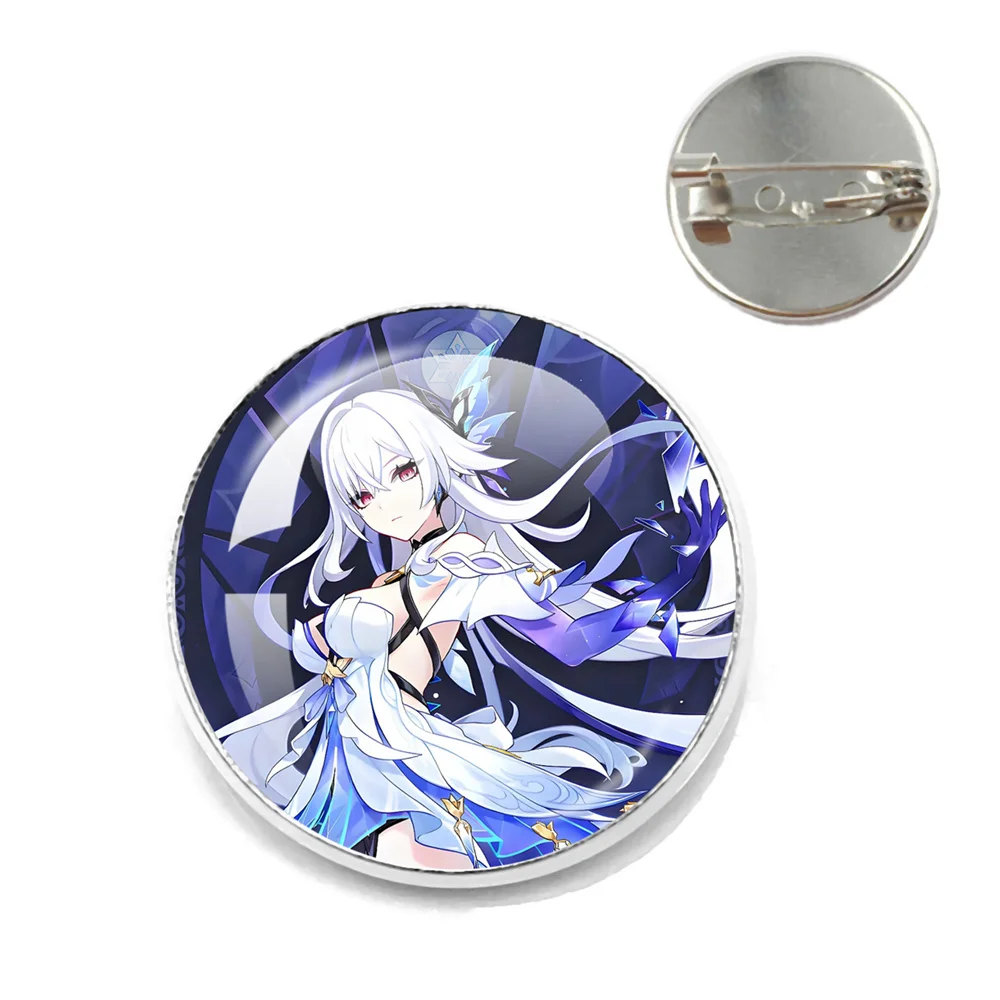 Game Genshin Impact All Characters Of Natlan Glass Brooch Badge Mualani Kinich Xilonen Mavuika Pin Fashion Accessories Gift