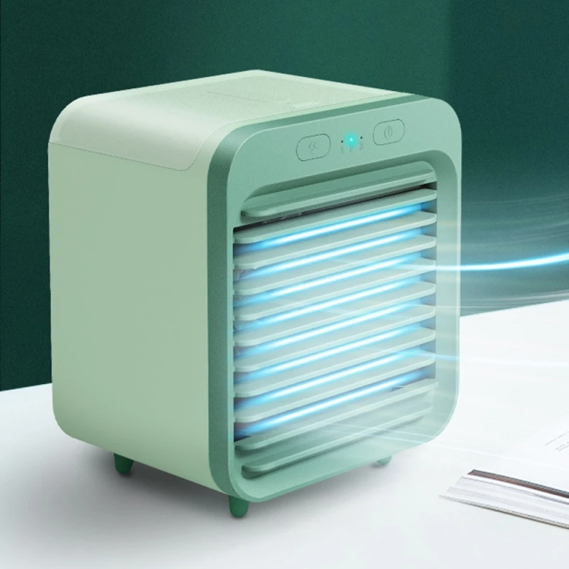 

Portable Spray Small Fan Air Humidifier Water-cooled Mist Fan 2400mAh USB Rechargeable Cooling Ventilator 3 Speeds Wind for Home