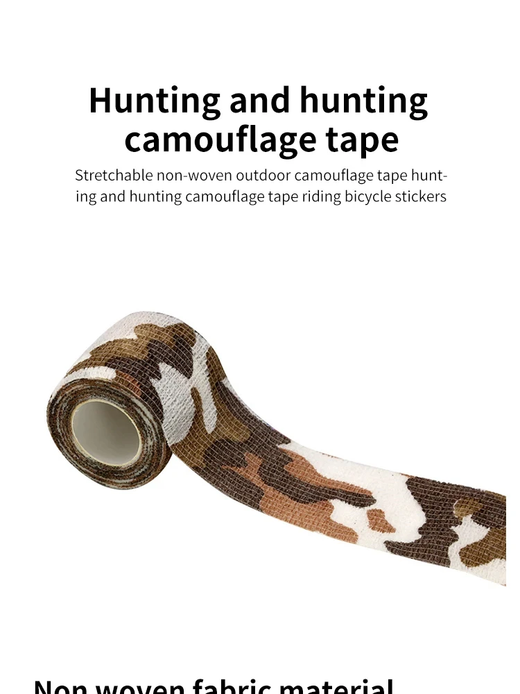 DIZETION Teleskop-Vliesstoff für den Außenbereich, Tarnband, Jagd, Tarnband, Fingerschutz, hohe elastische Bewegung – Detail 9