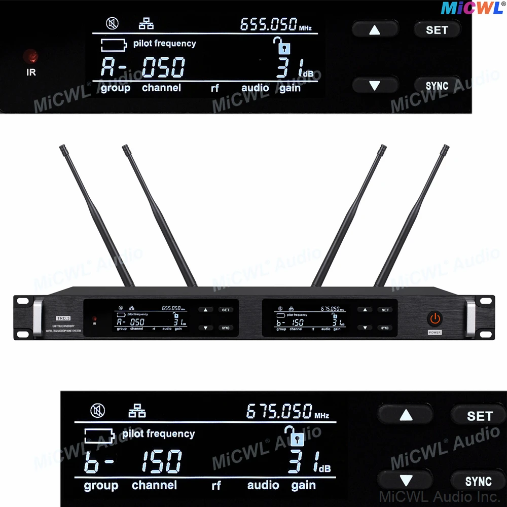 Dual Channel Axiet ULXD4D Cardioid Tie Clip Lavalier Wireless Microphone System AD4D Best Lapel Condenser Mic Stage Performance