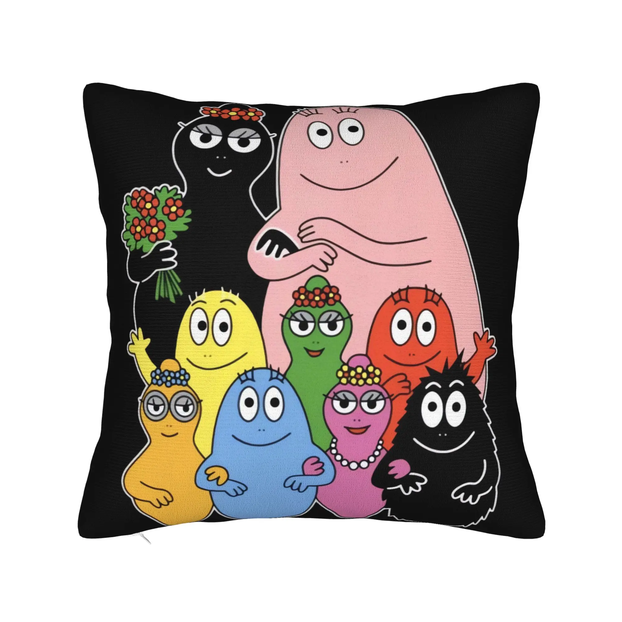 Pillow Cover Barbapapa Barbamama  Funny Pillow Case For Living Room Sofa Pillowcases