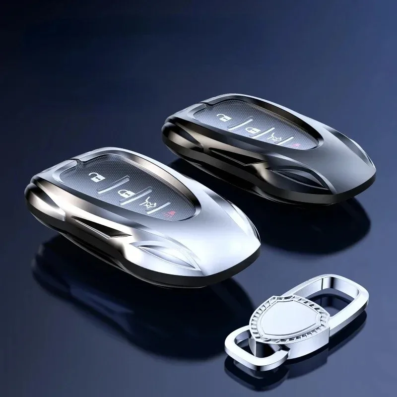 For Chevrolet Cruze Cavalier Onix Malibu Equinox Zinc Alloy Silver Car Key Case Keyless Cover Key Shell Interior Car Accessories