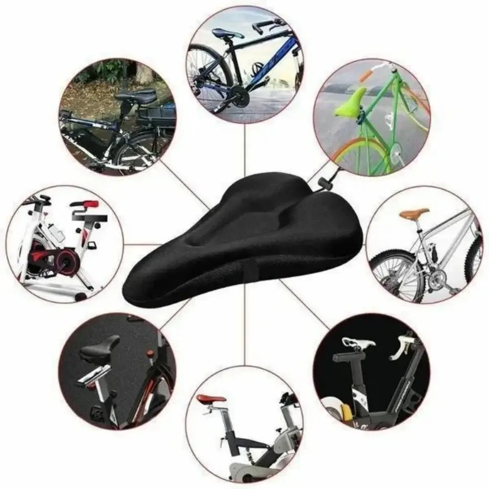 2026 new Comfortable Electric Bicycle Saddle Seat Gel Pad Cushion Soft Thickened Breathable Cover for Road Cycling image 3