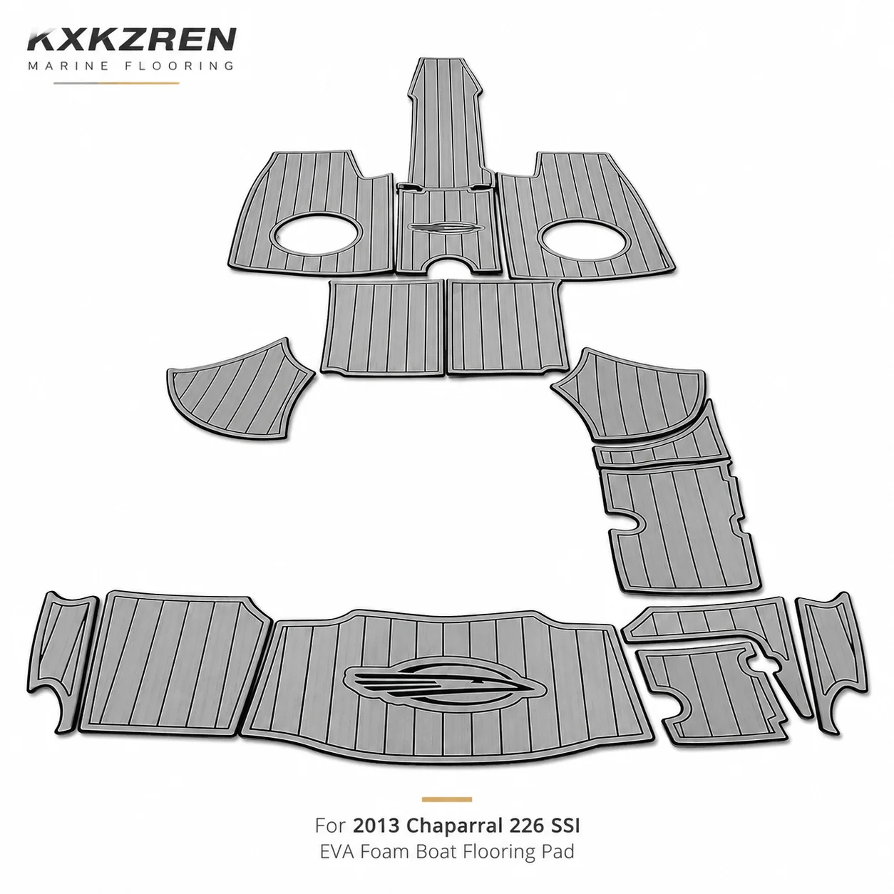 KXKZREN Precut EVA Foam Deck Mats for 2013 Chaparral 226 SSI Non Slip Marine Boat Flooring Cockpit Swim Platform Custom Full Kit