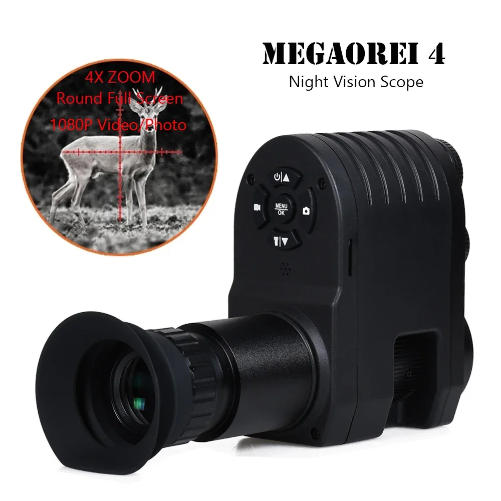 

Megaorei 4 Night Vision Rifle Scope 4x zoom Infrared Hunting Camera 1080P Video Photo Recorder Monocular Night Vision Cameras