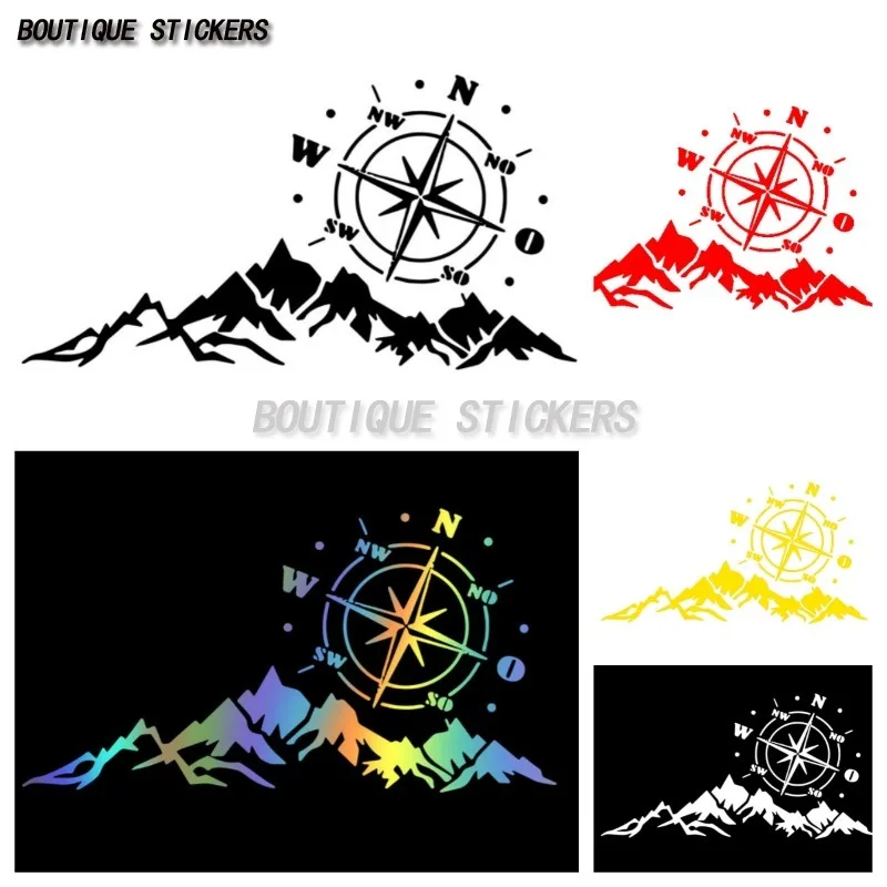 

Mountain Compass Decals Personalized and Fashionable Car Stickers Customized Compass Snow Mountain Stickers