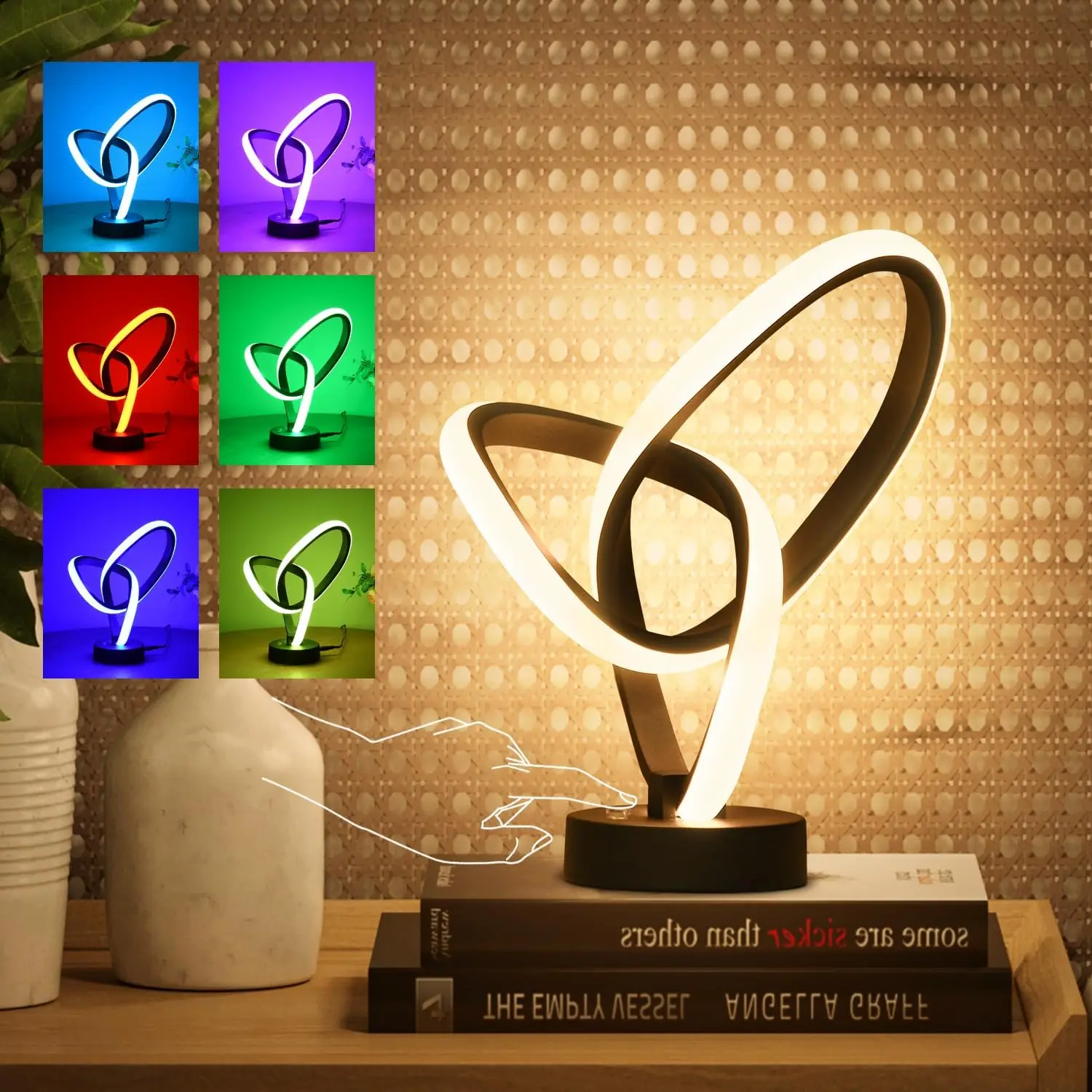 

Creative LED Table Lamp USB Charge Touch Adjustable Brightness LED Ambient Light Bedrooms Living Rooms Home offices Decor Lamp