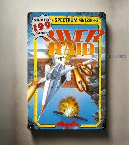 River Spectrum Video Game Metal Poster -Collectable Tin Sign (8x12in)-aluminum