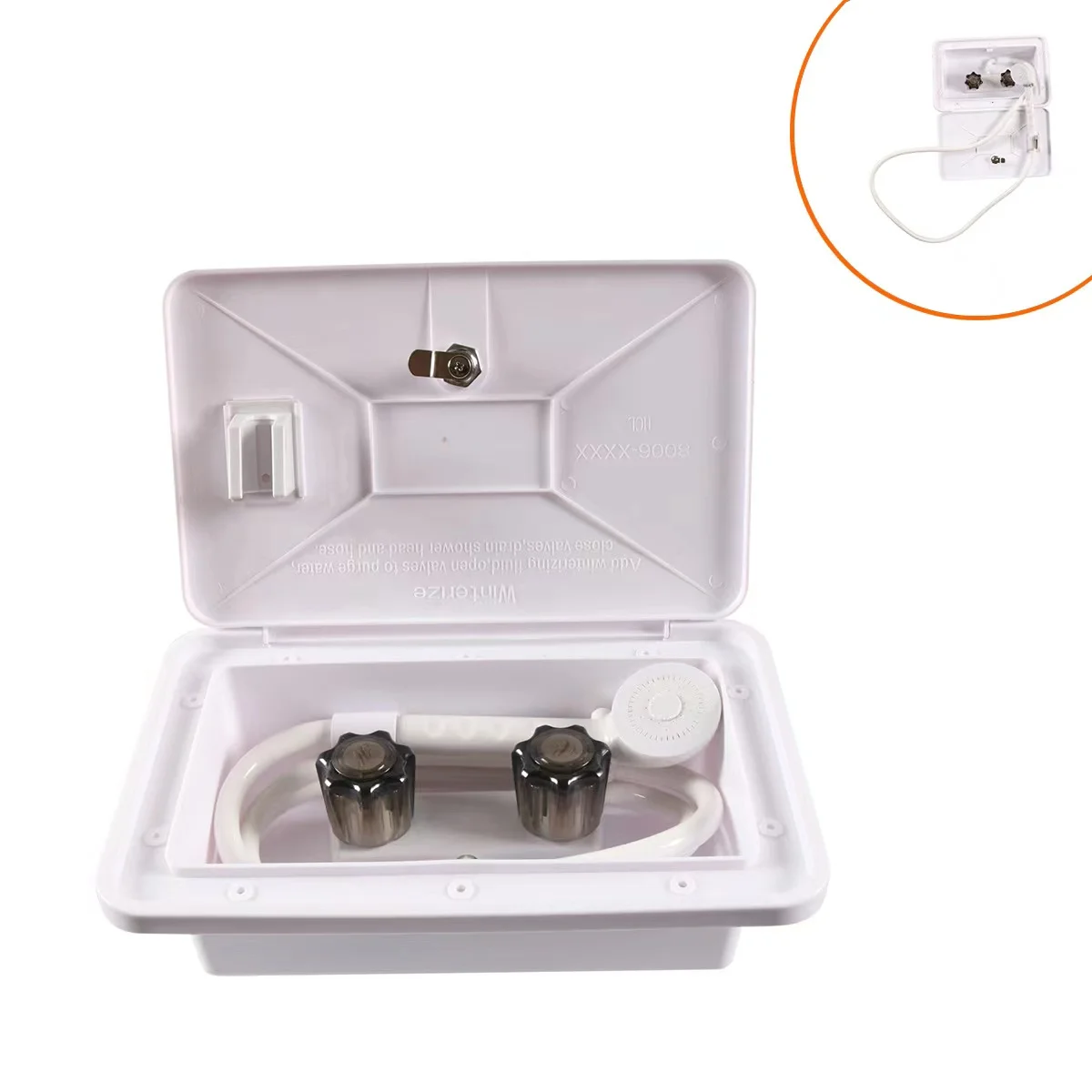 Caravan RV Accessories Exterior Quick Connect Sprayer Hose Exterior Spray Shower Box Kit