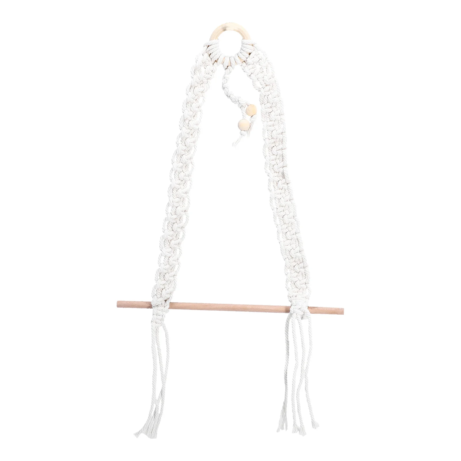 

1Pcs Boho Cotton Rope Wall Mounted Paper Towel Holder Decorative Organizer Wall-Mounted Paper Rack Wall-Mounted Rack