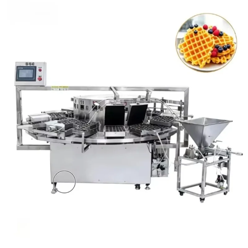 Commercial Soft Wafer Production Line Custom Waffle Forming Machine Automatic Biscuit Snack Waffle Maker