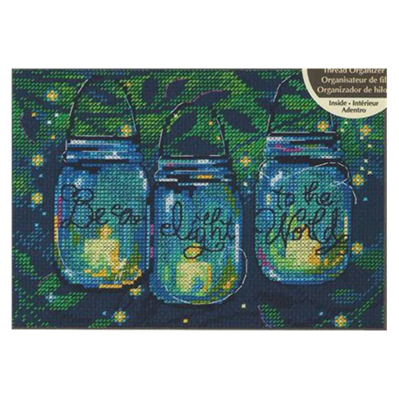 Cross-Stitch Kit Candlelight Bottle 28ct 18ct 14ct 11ct can be Customized Printed Cloth hand Embroidery Material Kit