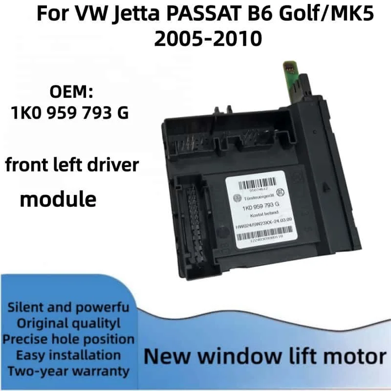Voor VW Passat B6 Jetta Golf MK5 Raamheffermotor en module 1K0959793G 1K0959792G 1K0959701K 1K5837402P 1K5837401P 1K0959702K