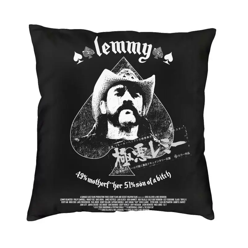 Rock Star Lemmy Throw Pillow Cover Bedroom Decoration Outdoor Sofa Cushions Cover Square Pillowcase Double-sided Printing