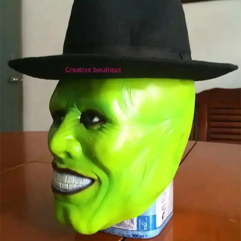 

Взрослый Зеленая Маска Косплей Костюм Забавный Джим Керри Фильмы Тема Хэллоуин Маскарад Вечеринка Необычные Платья Аксессуар Для Лица