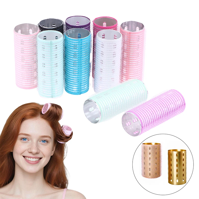

1/5Pcs Aluminum Core Self-Grip Hair Rollers, 30x80mm Thermal Volume Curlers for Bangs & Styling, Salon-Grade & Quick Heat