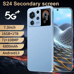 S24 Ultra Cell phone 7.3 Inch Original Smartphone Android13 Mobile Phone16GB+1TB 6800mAh 5G 108MP Dual SIM Card Global Version