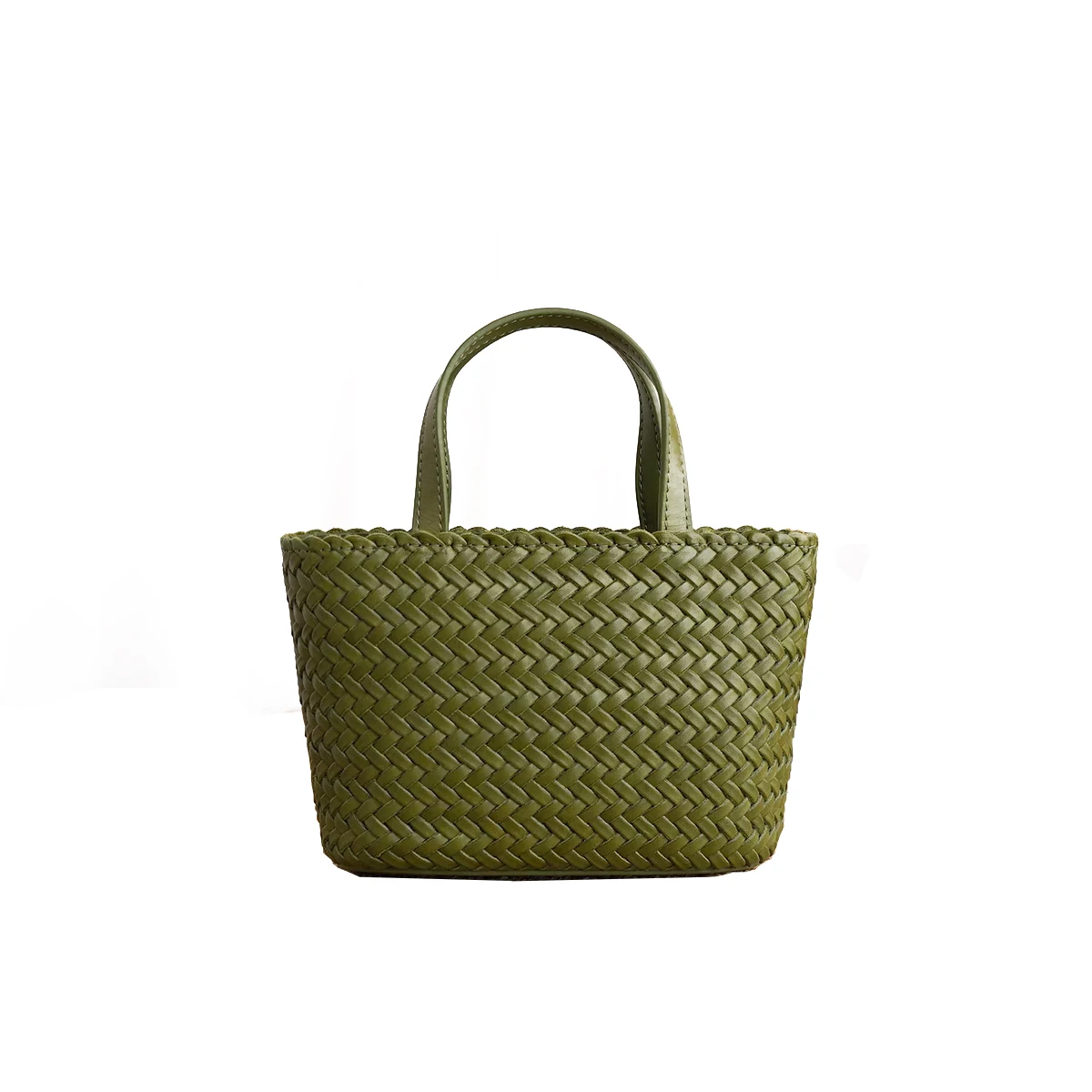 

2025 new handmade top layer cowhide woven vegetable basket bag vacation style hand tote bag crossbody women's bag leather