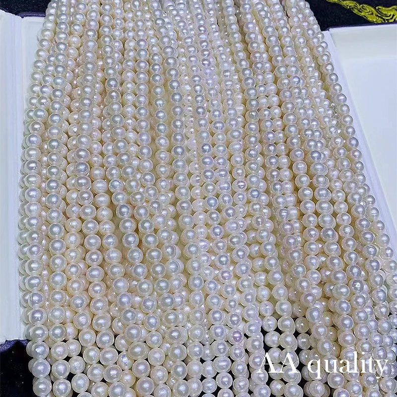 Natural Freshwater Round Pearl strand 2-12mm 2A Quality White Pink Purple Wholesale Price for Make Pearl Necklace Fine Jewelry