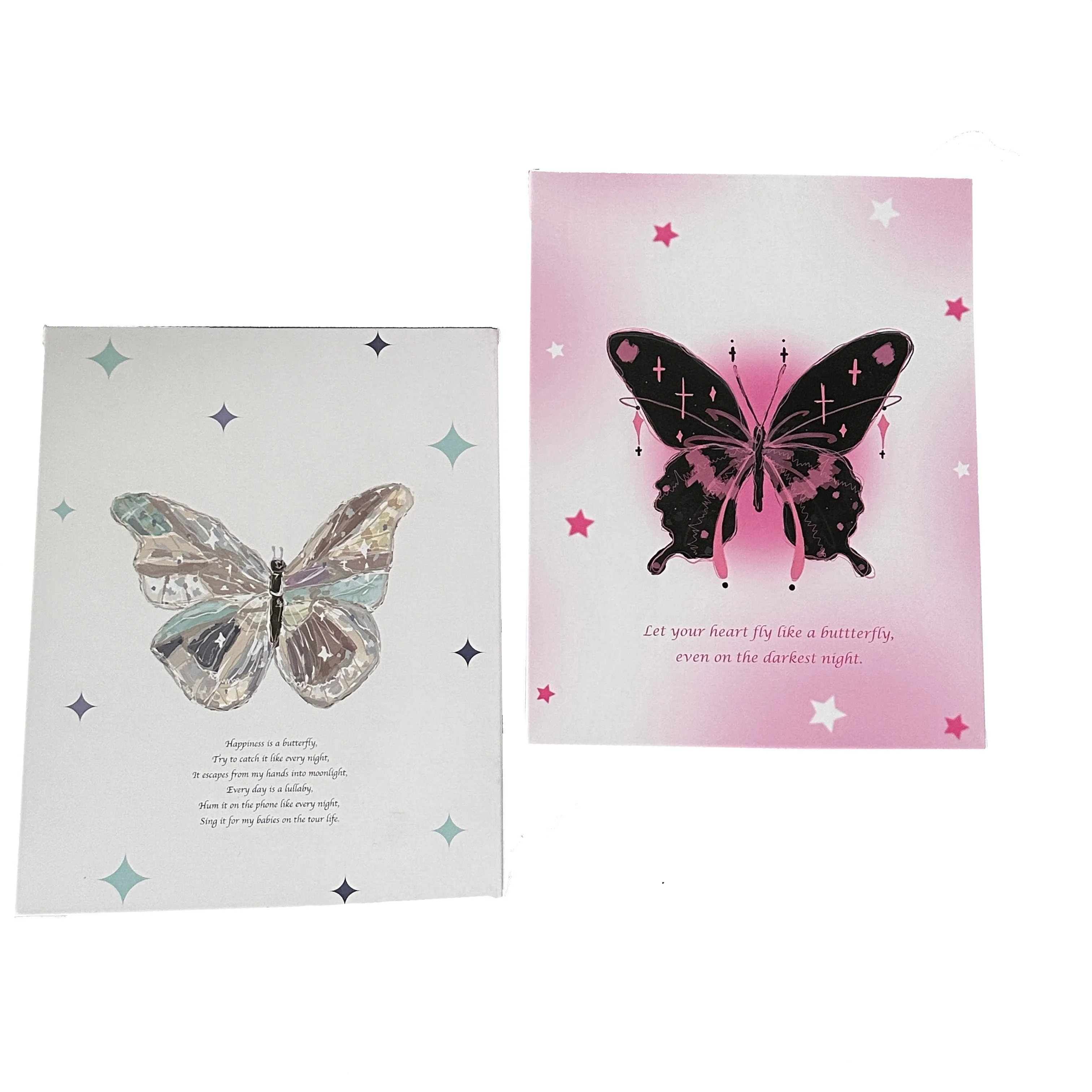 Sharkbang New Arrival A5 Ring Hard Cover 3D Butterfly Binder Collect Book Multi Refills Sleeves Kpop Postcards Sticker Organizer