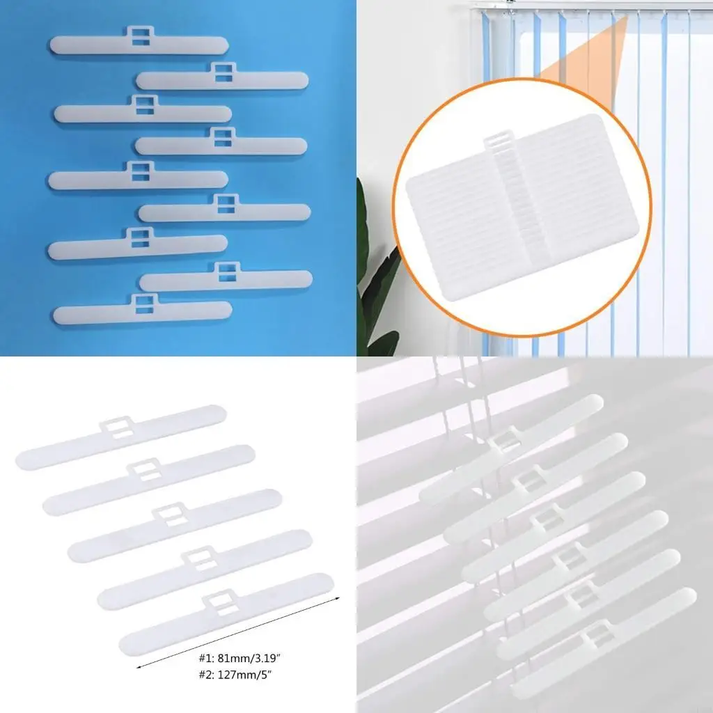 L43A Vertical Blind Clips 20 Pcs Top Hangers Easy Installation Curtain Accessories for Home Bedroom Office Curtains Repair Clip