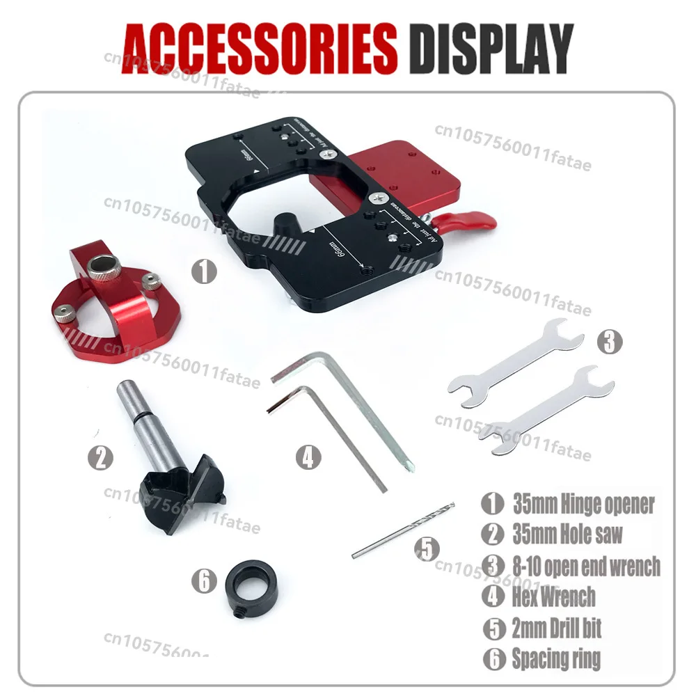 Woodworking 35mm hinge hole opener Cabinet door panel Hinge punching Positioner Hinge drilling Installation aids