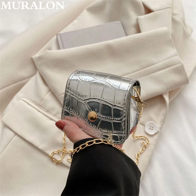 Stone Pattern Mini Small Purse New 2025 Lipstick Small Square Bag sSummer Simple Chain Shoulder Crossbody Bag Wallet