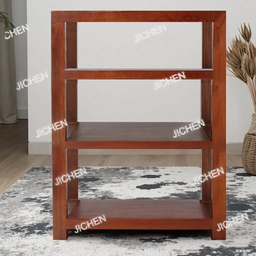 HS Amplifier rack, solid wood cabinet, audio rack, home retro bookshelf, floor stand, speaker stand, amplifier cabinet