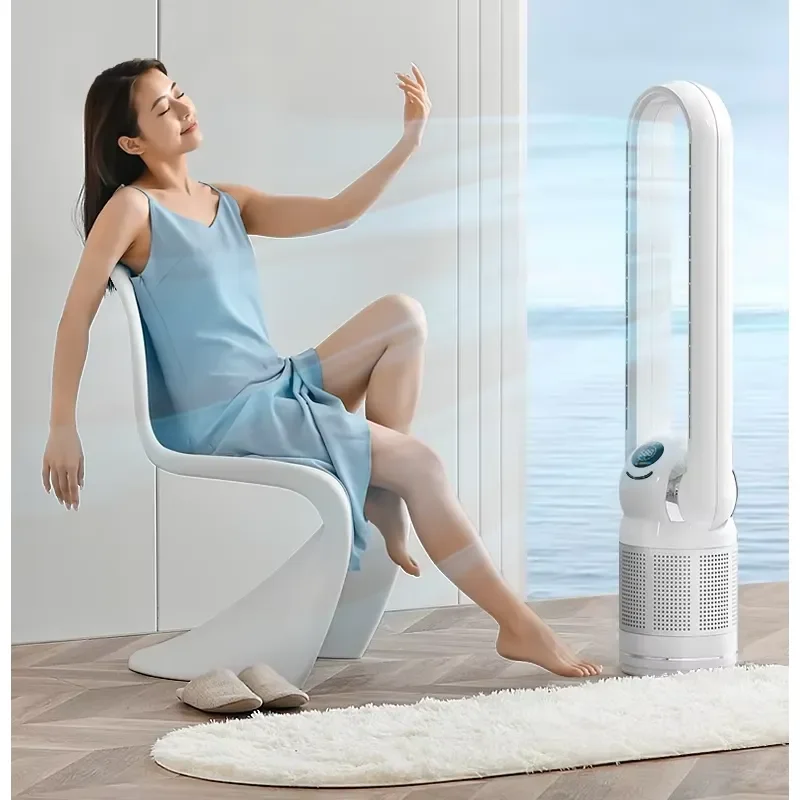 for  Smart 42 Inch Bladeless Tower Fan 10 Speed 9 Hour Timer  Remote Control Brushless Motor Air Purifier Cooling Household