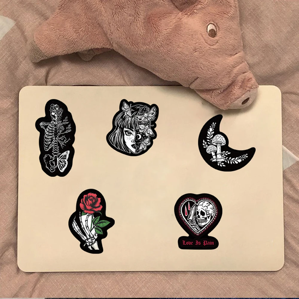 10/30/50pcs Retro Gothic Dark Horror Crânio À Prova D' Água Adesivos Decalques Laptop Motocicleta Telefone Bagagem Decoração Etiqueta Brinquedo Do Miúdo