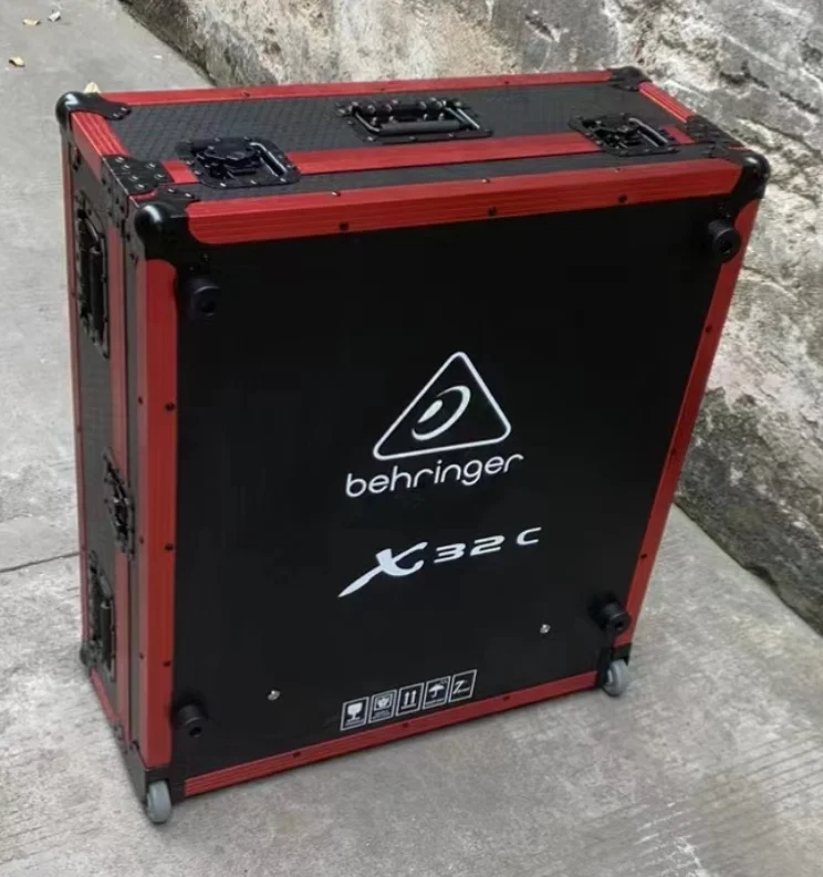 

X32 COMPACT Mixing Console Console Aluminum Side Shockproof Gig Box Trolley Case with Side Wrap Wheels