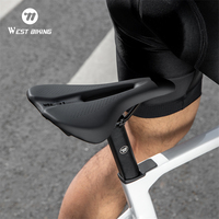 WEST BIKING Bicycle Saddle MTB Mountain Road Bike Seat Hollow Comfortable Cycling Cushion Exercise Bike Saddle for Men & Women
