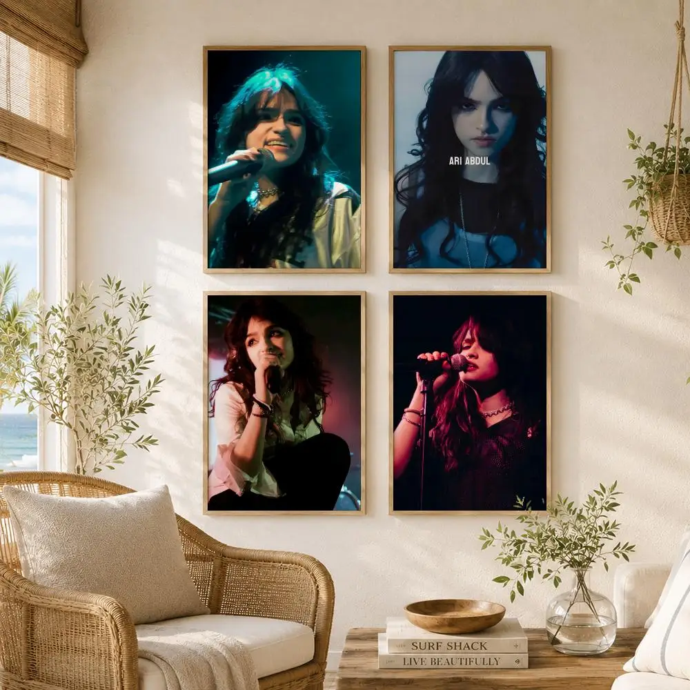 American Singer A-Ari Abdul Painting Calligraphy High-Quality Canvas Wall Mural Crease-Free For Living Room Bedroom Interiors