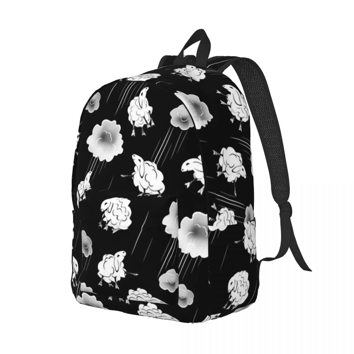 الغيوم والأغنام باللونين الأبيض والأسود على ظهره طالب بنين بنات BookBag أطفال حقيبة مدرسية حقائب الكمبيوتر المحمول للرجال والنساء